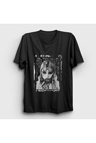 Presmono تي شيرت أسود للجنسين I Disagree Poppy 587583tt