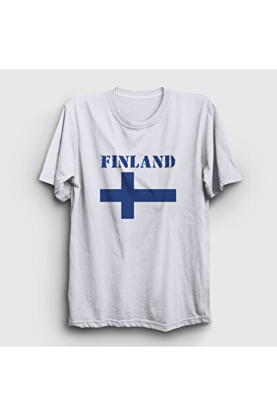 Presmono Steagul alb unisex Finlanda Finlanda tricou 586617tt