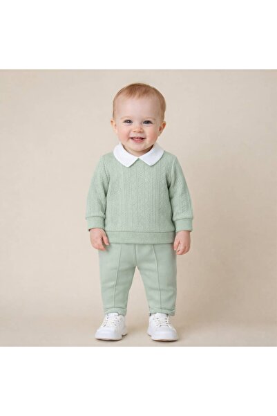 KapsülBebek Baby Boy Knitwear Set 3-Piece Set