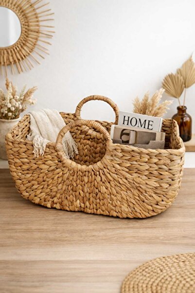 Dekorasyaa Coș multifuncțional cu mâner din răchită - Geantă - Organizator - ...