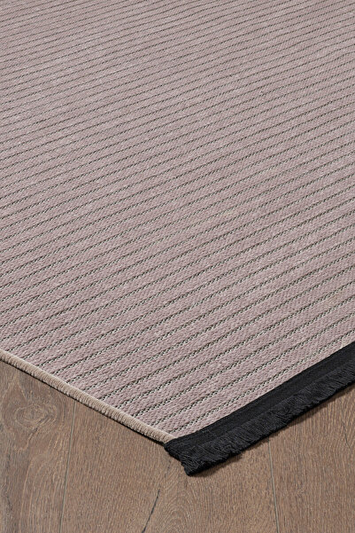 CANOO HALI HOME Bej-Kahve Şönil Kilim Makinede Yıkanabilir Kaymaz Taban Halı ...