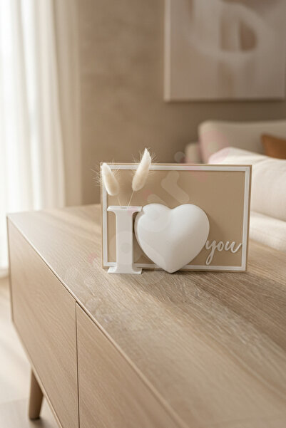 figurio I Love You Çiçekli Ev Dekoru / Masa & Konsol Süsü