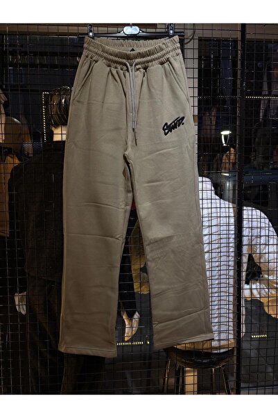 Q45collection 3Yarls Baggy Unisex Sha Fleece-Lined Trackpants