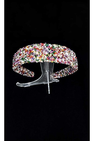 KirLiNova Wide Crown with Multi-Colored Stones – Gold-Tone Handmade Special D...