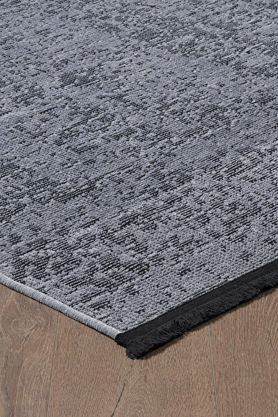 CANOO HALI HOME GRİ Şönil Kilim Makinede Yıkanabilir Kaymaz Taban Halı Yolluk