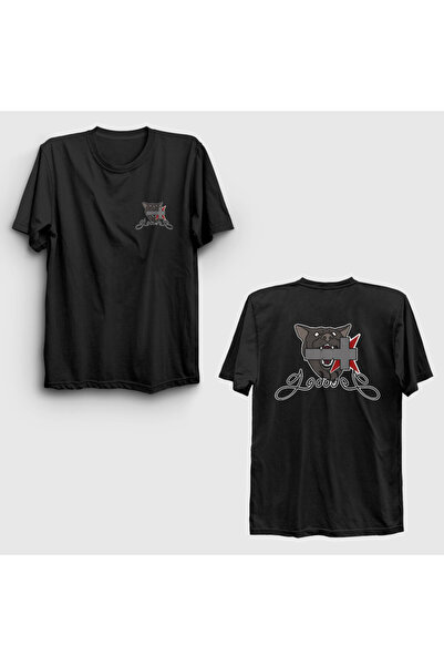 Presmono Unisex Siyah God Dog V2 Johan Lookism Sırt Baskılı T-Shirt 587368tt