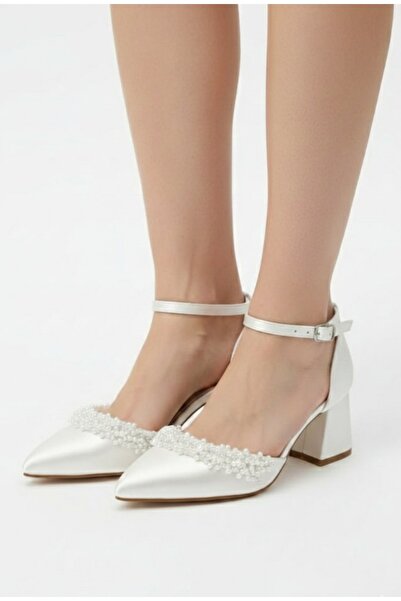 ŞAH Pearl Ribbon Bow Wedding Dress Wedding Evening Dress Shoes