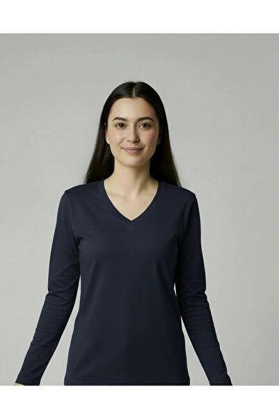 LYVEAN V Neck Regular Long Sleeve Tshirt
