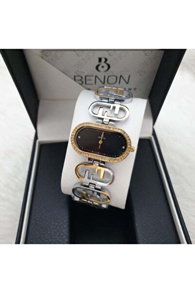 benon Women's Wristwatch Stainless Steel Waterproof Modern High Quality Silve...