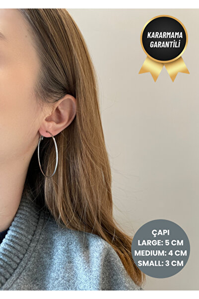 nerora Non-Tarnish Steel Gold and Silver Thin Hoop Earrings