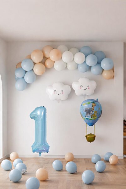 Patladı Gitti 1 Year Old Blue Sky Birthday Concept