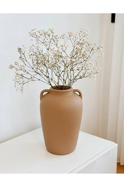 Hestia Home Vază ceramică cu mâner mare, tip piatră de grindă