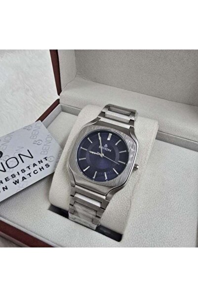 benon Men's Wrist Watch Stainless Steel Waterproof Modern High Quality Silver...