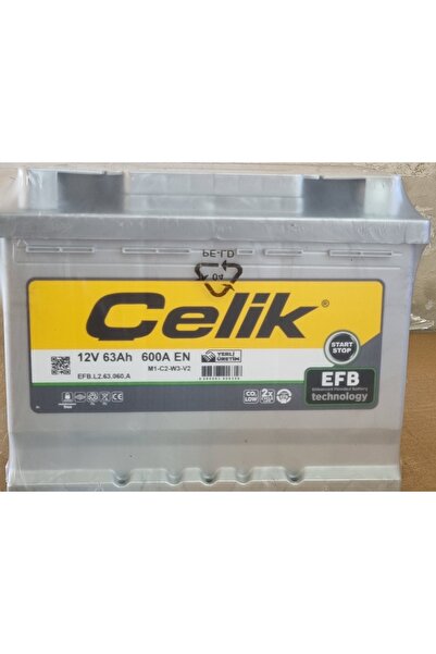 Çelik akü 12V 63AH EFB