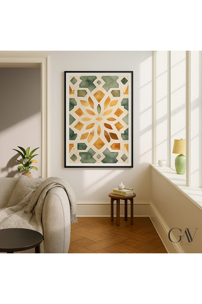 NT Handmade Laminated Framed Pvc Protected Uv Color Motif Print Wall Painting...