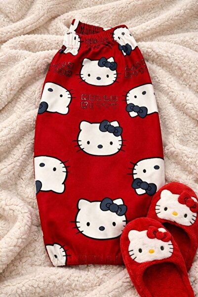 MODA Hello Kity Kırmızı Pijama Alt