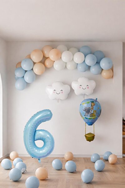 Patladı Gitti 6 Year Old Blue Sky Birthday Concept