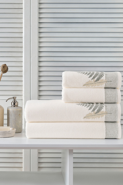 Özdilek Set de prosoape Cotton Bliss, verde crem