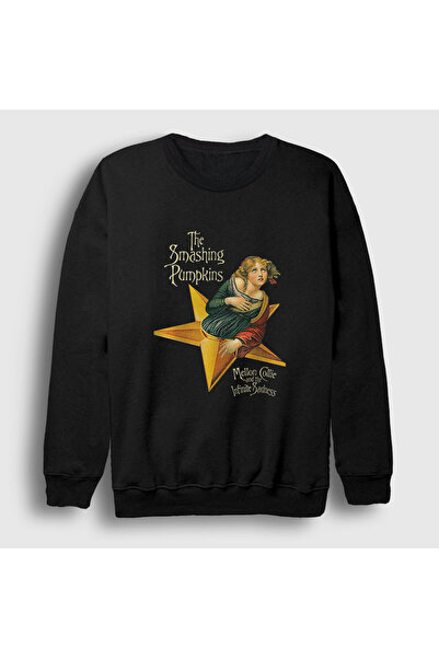 Presmono Unisex Black Mellon Collie the Smashing Pumpkins Sweatshirt 588820Tt