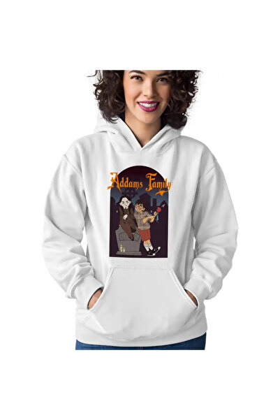 OEM Women's Hoodie The Addams Family Wednesday Horror Cemetery Halloween Vale...