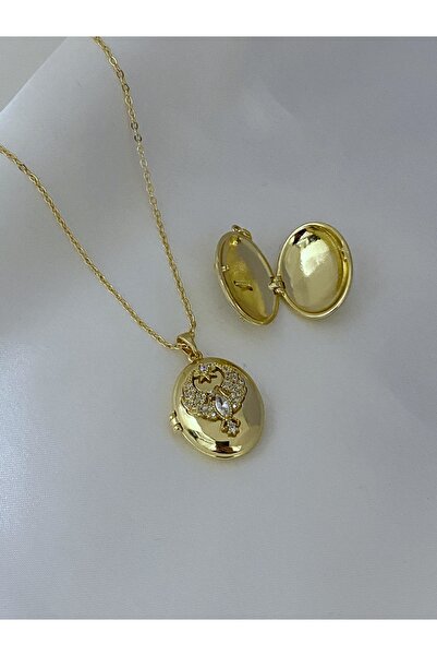 Asia by Leuvoié Alya Necklace Steel Necklace with Silver Zircon Stone That Ca...
