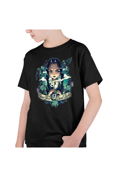 OEM Tricou Copii Baieti Familia Addams Wednesday Over Your Dead Body Horror H...