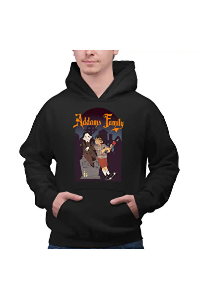 OEM Men's Hoodie The Addams Family Wednesday Horror Cemetery Halloween Valent...