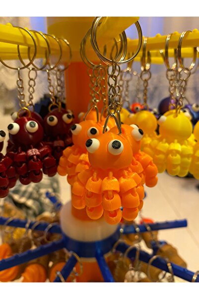 librescraft 3D Moving Octopus Cute Keychain Charm