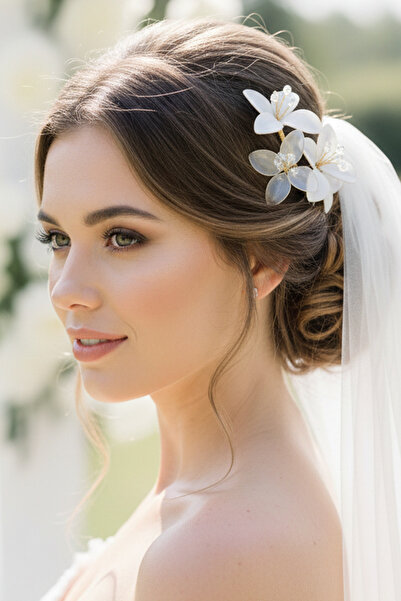 Limelia Set of 2 Bridal Hair Accessories Crystal Beaded Floral Bridal Barrett...