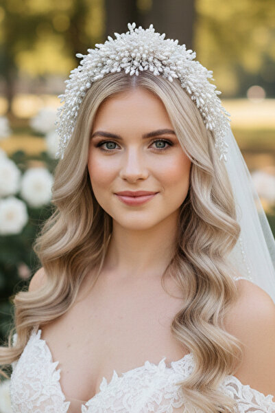 Limelia Design Crystal Beads and Pearls Intensive Embroidered Bridal Henna Cr...