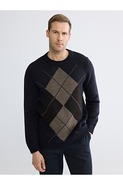 LC Waikiki Navy Blue Crew Neck Men's Knitwear Sweater