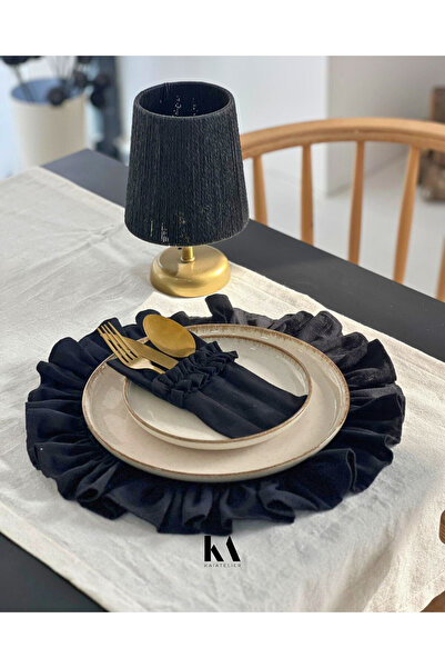 KaiAtelier Dark 4 Pieces of American Serving Spoons & 4 Pieces of Spoon Holders