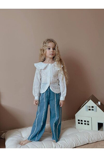 LİTTLE LUNA Fisto Detaylı Gömlek Denim Pantolon Takım