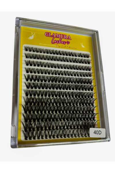 Glamura Lashes False Eyelash Tufts – Silk Extensions, Model 40D, Easy Applica...