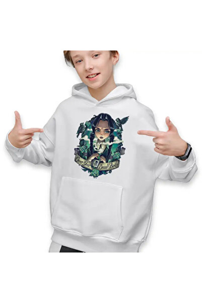 OEM Addams Family Wednesday Over Your Dead Body Horror Halloween Kids Boys Sw...