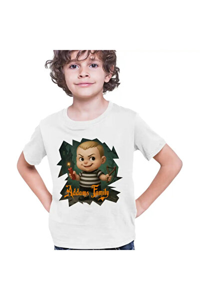 OEM Tricou Copii Baieti Familia Addams Pugsley Cimitir Dinamita Halloween Hor...