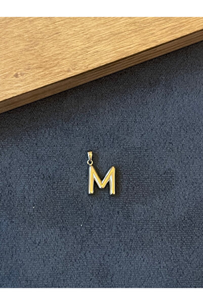 Rupen Kraft 14 Ayar Altın Kolye Ucu Balon Modeli M Harfli Altın Kolye Ucu