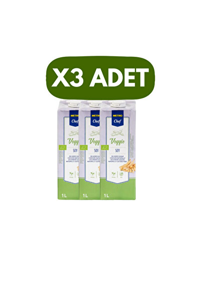 Metro Chef Veggie Soya Sütü 1L X 3