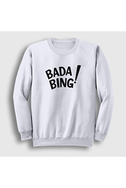Presmono Unisex White Bada Bing V2 Sopranos Sweatshirt 586472Tt