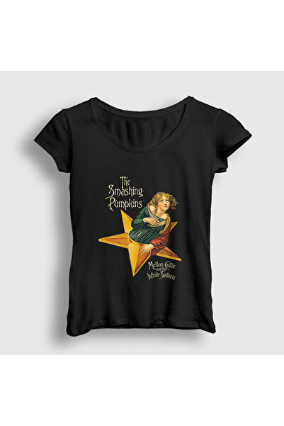 Presmono Women's Black Mellon Collie the Smashing Pumpkins T-Shirt 588811Tt