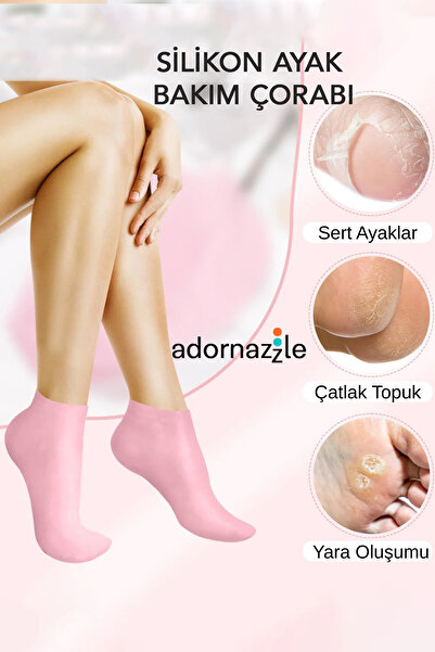 KCA HOME Nemlendirici Silikon Ayak Bakım Çorabı, Ölü Deri Atıcı Çorap, Çatlak...