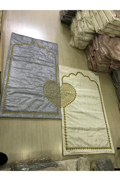 CALSR MAN Heart Prayer Rug Paired Couple Prayer Rug Bride Groom Bundle Gift D...