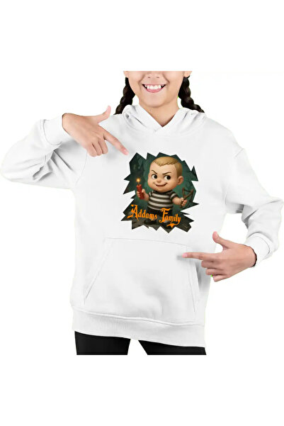 OEM Sweatshirt Kids Girls The Addams Family Pugsley Cemetery Dynamite Hallowe...
