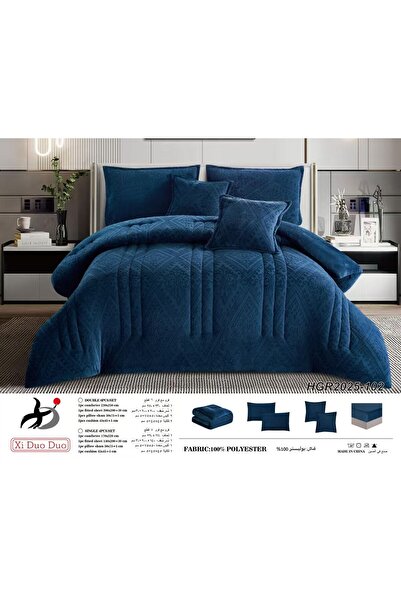 Xido Winter double velvet bedspread - double duvet - 6 pieces
