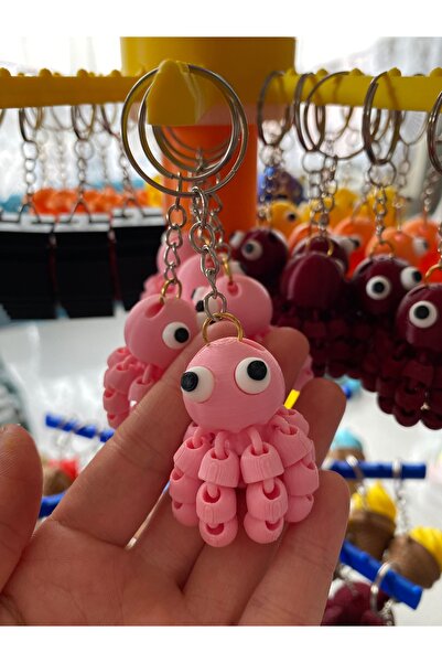 librescraft 3D Moving Octopus Cute Keychain Charm