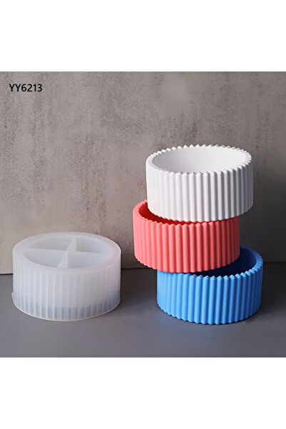 YOYOMOLD YUVARLAK ÇİZGİLİ MUMLUK SİLİKON KALIP