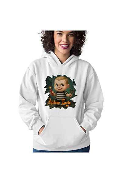 OEM Women's Sweatshirt The Addams Family Pugsley Cemetery Dynamite Halloween ...