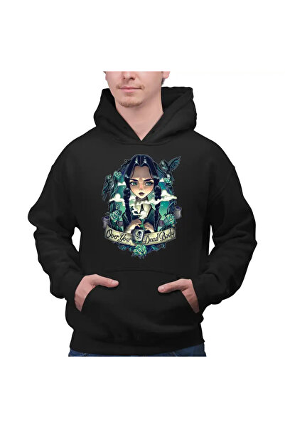 OEM Addams Family Wednesday Over Your Dead Body Horror Halloween Men's Hoodie