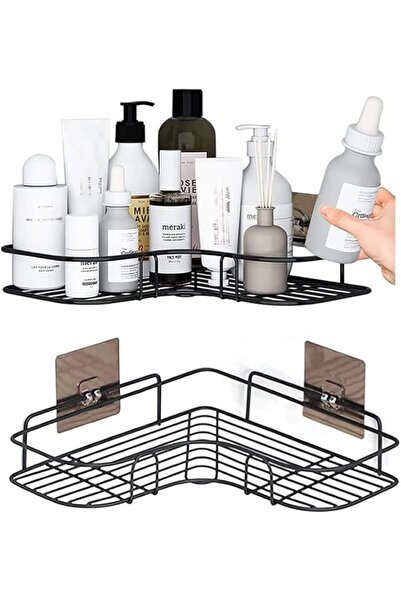 Generic رف زاوية للاستحمام، منظم تخزين ذاتي اللصق