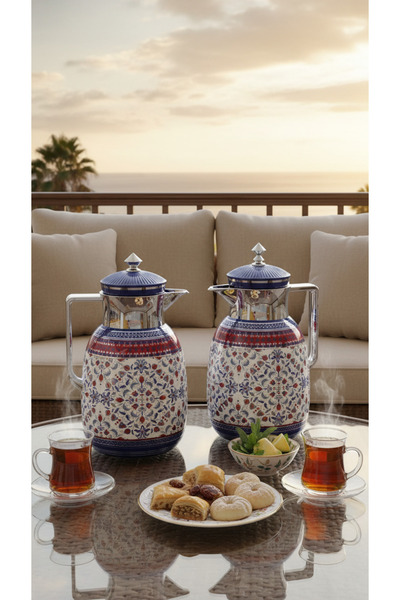 Generic Unique and elegant design 1-liter tea and coffee thermos set